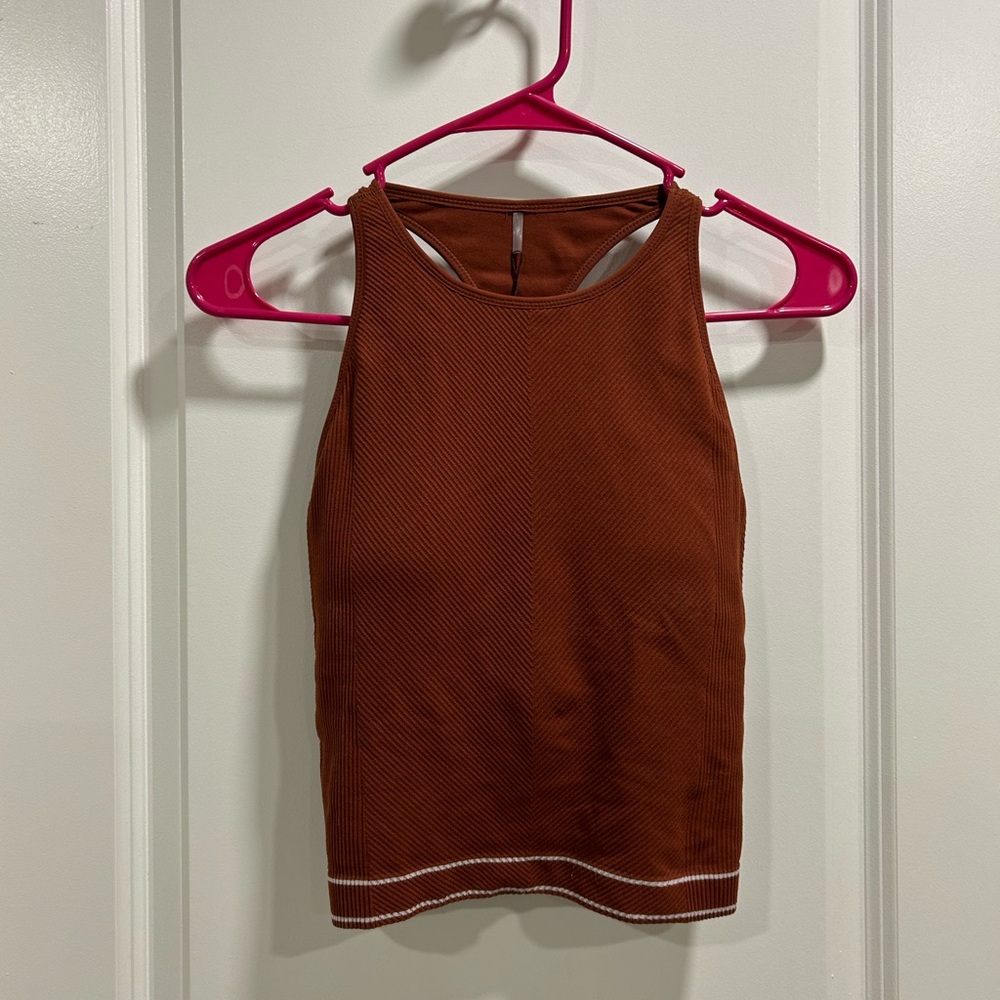 Calia Rust Tank Top with Build in Bra